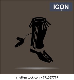 American indian boot. Icon vector