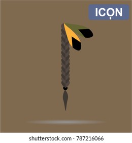 American indian braid icon vector