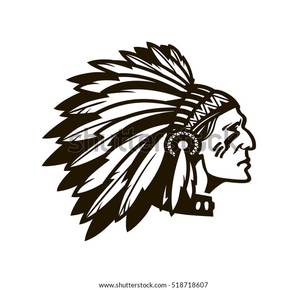 American Indian Chief Logo Icon Vector Stock Vector (Royalty Free ...