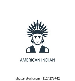 American indian creative icon. Simple element illustration. American indian concept symbol design from USA collection. Can be used for web and mobile.