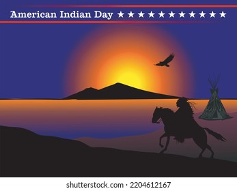 American Indian Day Background Copy Space