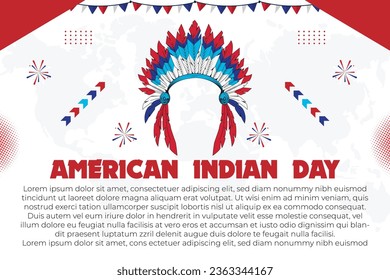 Día Indio Americano - 22 de setiembre de 2023, Cambiable de color, Ilustrador Archivo Eps, Adecuado para uso en medios impresos o sociales. Consíguelo ahora en el almacén.