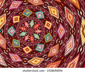 Fondo decorativo indio americano, ilustración vectorial