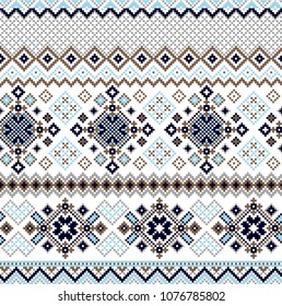 American indian ethnic geometric motif pattern for textile print