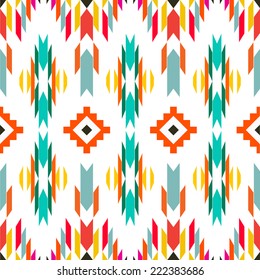 American Indian Ethnic Geometric Seamless Pattern.