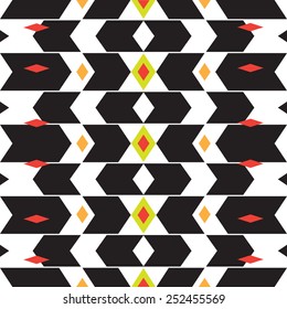 American Indian ethnic geometric seamless pattern.