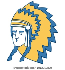 American indian face