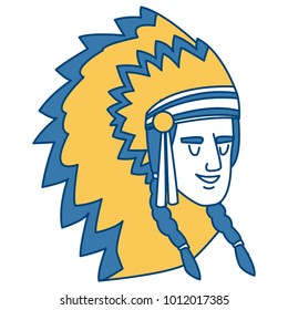 American indian face