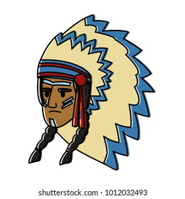American indian face