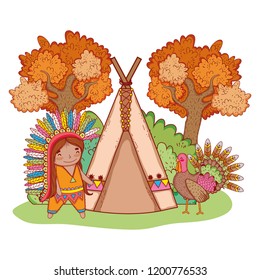 American indian girl cartoon