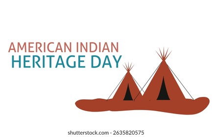 American indian heritage day background. With traditional house. Perfect for greeting cards or for any occasion