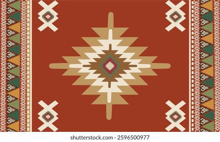 American Indian, Native American, Navajo, Tribal, Seamless Geometric Patterns For Curtain, Carpet, Wallpaper,  Wrapping, Batik, skirt or Clothes ,  etc.