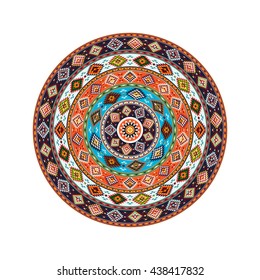 American Indian round decorative design element