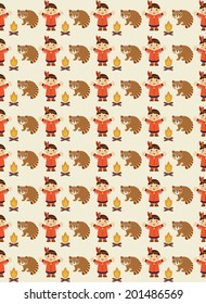 american indian seamless pattern design. vector illustration