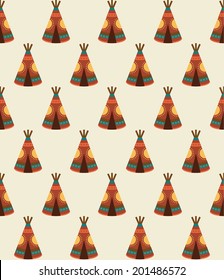 american indian seamless pattern design. vector illustration