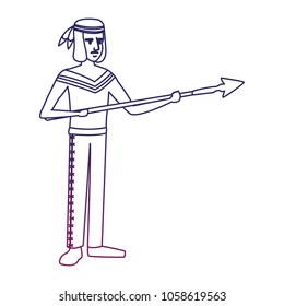 American indian with spear