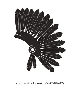 american indian tribal war hat icon, vector illustration design