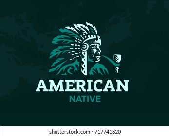 American Indian. Vector illustration.