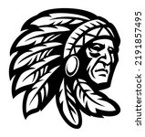 American Indian vector, isolated illustration abstract pattern on white background, tattoo tribal vector design, simple logo on white background
