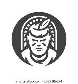 American Indian warrior Vector silhouette sign