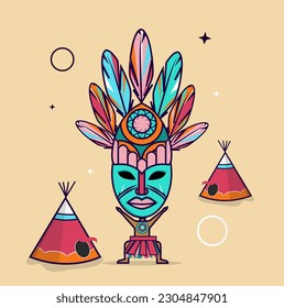 american indians dancing ritual masked dance
