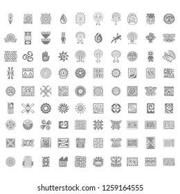  American indians Maya and Aztec ornaments for your design