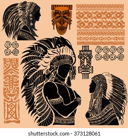 American Indians. A set of American Indians.