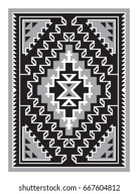 American Indians tribal blanket, monochrome texture. 