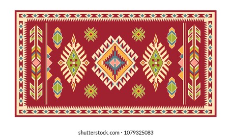 American Indians tribal blanket pattern. Navajo ethnic style.