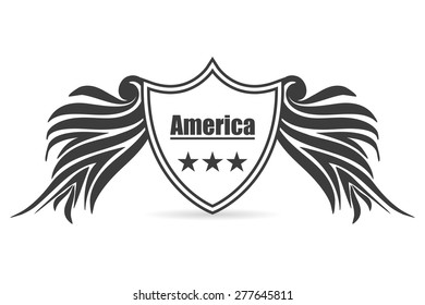 American labels vector illustration styles