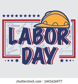 American Labor Day Authentic Vector Design