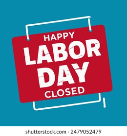 American labor day with flat design