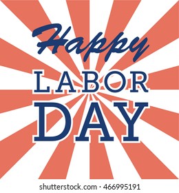 American Labor Day Sale banner with stars, United States of America.
