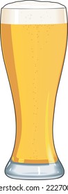 American Lager Beverage Vector Illustration