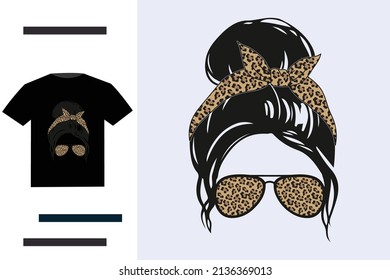 American leopard mama t shirt design