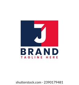 American Letter J Logo Design, Initial Political and Patriotic J Logo Template