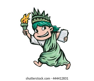 American Liberty Statue Caricature  - Chasing American Dreams