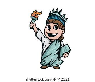 American Liberty Statue Caricature  - Freedom For Everyone
