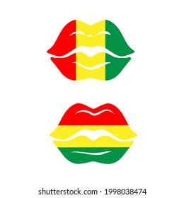 American lips. Cute vector prints for Juneteenth,  Black Lives Matter concept. Vector logo Illustration. T shirt print design
