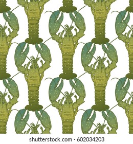 American Lobster, Vector illustration for artwork in small sizes.
