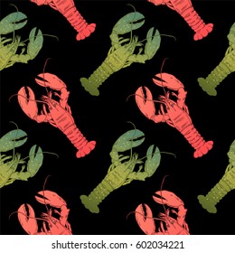 American Lobster, Vector illustration for artwork in small sizes.