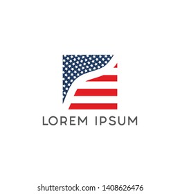 American logo design icon concept
