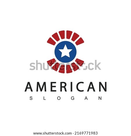 American Logo Design Template, Suitable for Military, Security, Clothing Line,Sport Team, Patriotic etc.