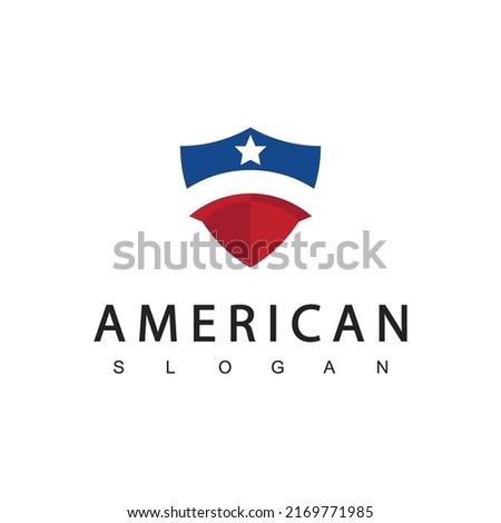 American Logo Design Template, Suitable for Military, Security, Clothing Line,Sport Team, Patriotic etc.