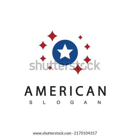 American Logo Design Template, Suitable for Military, Security, Clothing Line,Sport Team, Patriotic etc.