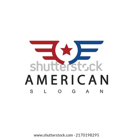 American Logo Design Template, Suitable for Military, Security, Clothing Line,Sport Team, Patriotic etc.