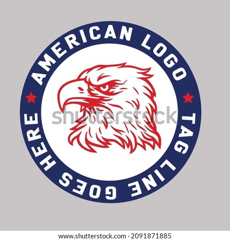 American Logo with Eagle  design