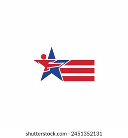 american logo simple clean and elegance