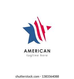 American Logo Vector Template Design Illustration