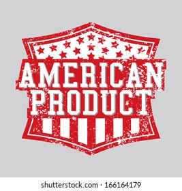 american made in usa retro vintage old school labels with removable grunge effect